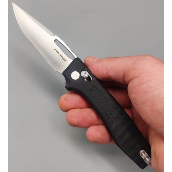 Real Steel Vena Crossbar Lock Folder Nitro-V Stahl G10 Integral Black