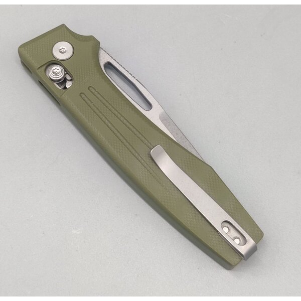 Real Steel Vena Crossbar Lock Folder Nitro-V Stahl G10 Integral Green