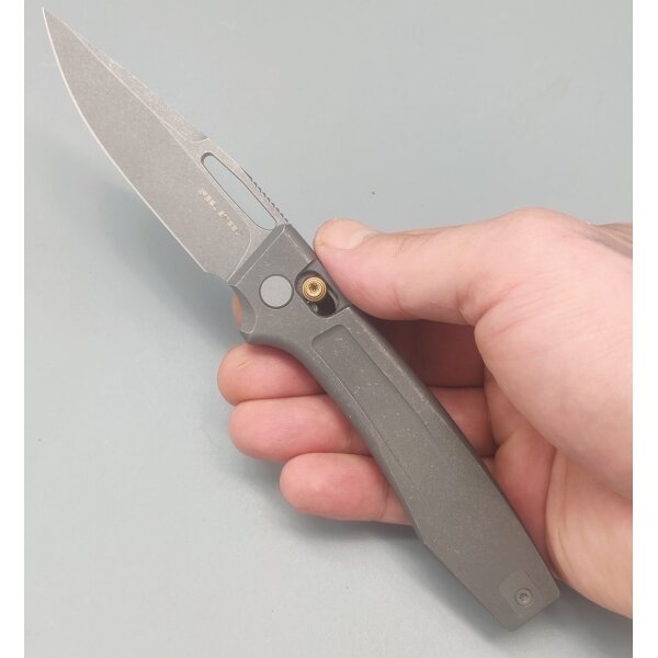 Real Steel Vena Crossbar Lock Folder Elmax Stahl G10 TC4 Titan Integral Griff
