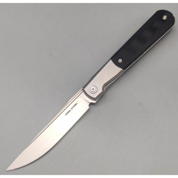 Real Steel RB-7 Essential 14C28N Stahl Framelock G10 Griff Grau-Schwarz