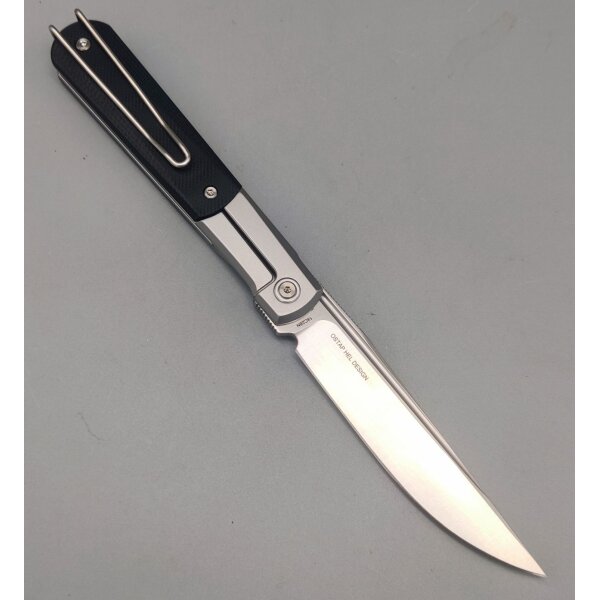 Real Steel RB-7 Essential 14C28N Stahl Framelock G10 Griff Grau-Schwarz