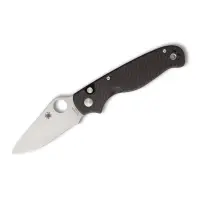 Spyderco ButtonUp CF PlainEdge 8Cr13MoV Stahl Carbon-G10...