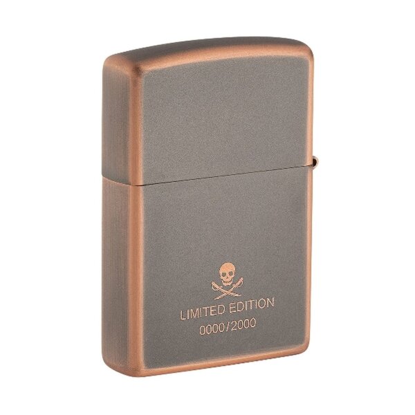 ZIPPO rustic bronze Pirate Skull Emblem Limited Edition 2008208