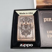 ZIPPO rustic bronze Pirate Skull Emblem Limited Edition...
