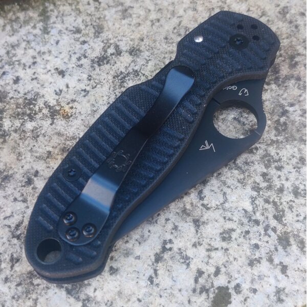 Spyderco Para 3 Salt Black G10 MagnaCut Black Blade