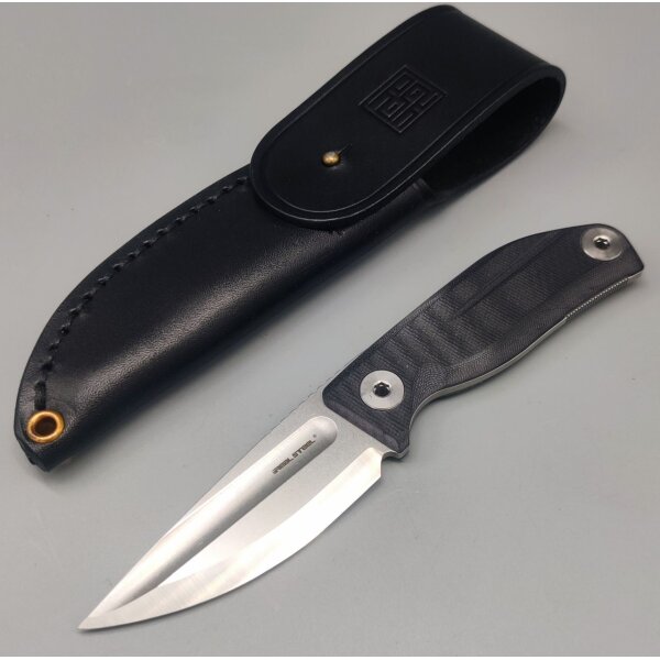 Real Steel CDX-85 Convex Grind 14C28N Klinge Outdoormesser schwarz G10