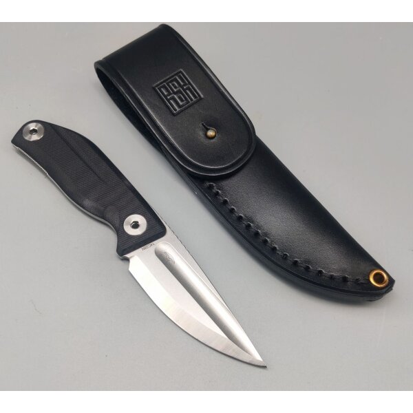Real Steel CDX-85 Convex Grind 14C28N Klinge Outdoormesser schwarz G10
