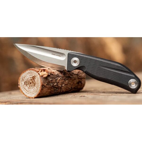 Real Steel CDX-85 Convex Grind 14C28N Klinge Outdoormesser schwarz G10