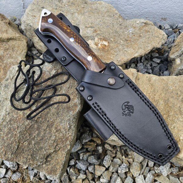 J&V Celtibero MoVa YUMA Juma Griffmaterial in Braun inkl. Lederscheide