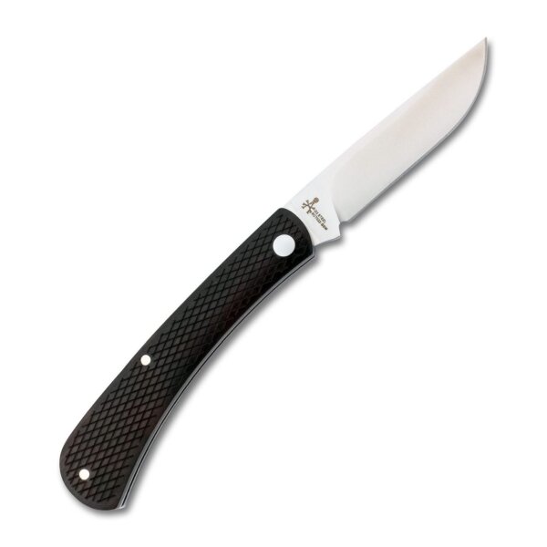 RoseCraft Blades Overall Creek Farm Hand D2 Stahl Slipjoint schwarz Holz Sandelholz