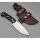 J&V Axarquia Granadillo Outdoormesser MoVa Stahl Grenadillholz Lederscheide