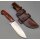 J&V Axarquia Hunting Cocobolo Outdoormesser MoVa Stahl Holz Lederscheide