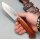 J&V Axarquia Hunting Cocobolo Outdoormesser MoVa Stahl Holz Lederscheide