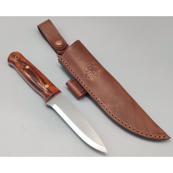 J&V Woodlore Cocobolo Bushcraft Messer 14C28N Stahl Cocoboloholz