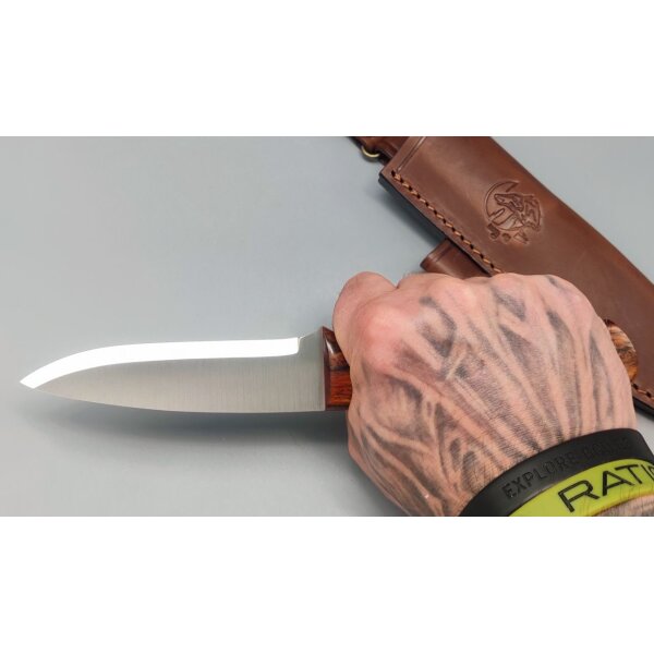 J&V Woodlore Cocobolo Bushcraft Messer 14C28N Stahl Cocoboloholz
