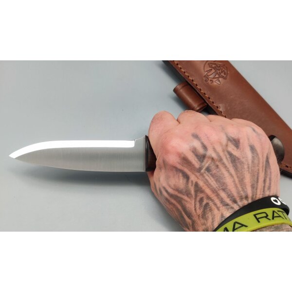 J&V Woodlore Granadillo Bushcraft Messer 14C28N Stahl Grenadillholz