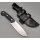 J&V Axarquia Hunting Micarta Negra Outdoormesser MoVa Stahl Lederscheide