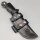J&V Axarquia Hunting Micarta Negra Outdoormesser MoVa Stahl Lederscheide