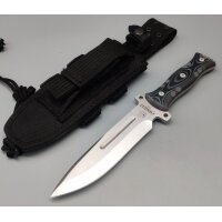 J&V Messer Combat Satin Micarta Negra MoVa Stahl...