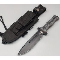 J&V Messer Combat Negra Micarta Negra MoVa Stahl...