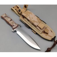 J&V Messer Combat Satin Micarta Desert MoVa Stahl...