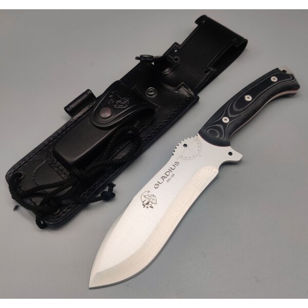 J&V Messer Gladius Micarta Negra MoVa Stahl Outdoormesser