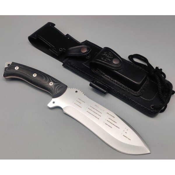 J&V Messer Gladius Micarta Negra MoVa Stahl Outdoormesser
