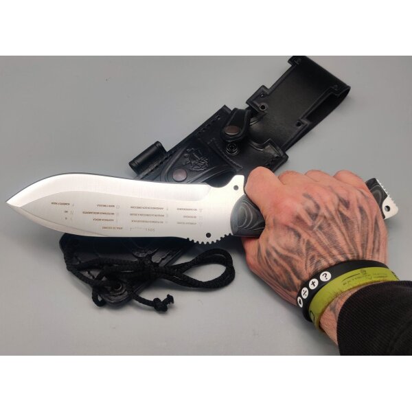 J&V Messer Gladius Micarta Negra MoVa Stahl Outdoormesser