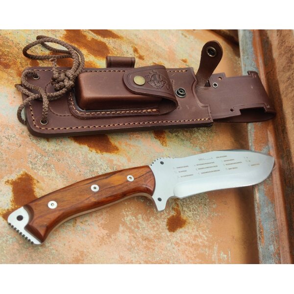 J&V Messer Gladius Cocobolo MoVa Stahl Holz Outdoormesser