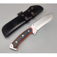 J&V Forester Messer Explorer Naranja Negra MoVa Stahl...