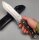 J&V Forester Messer Explorer Naranja Negra MoVa Stahl Micarta
