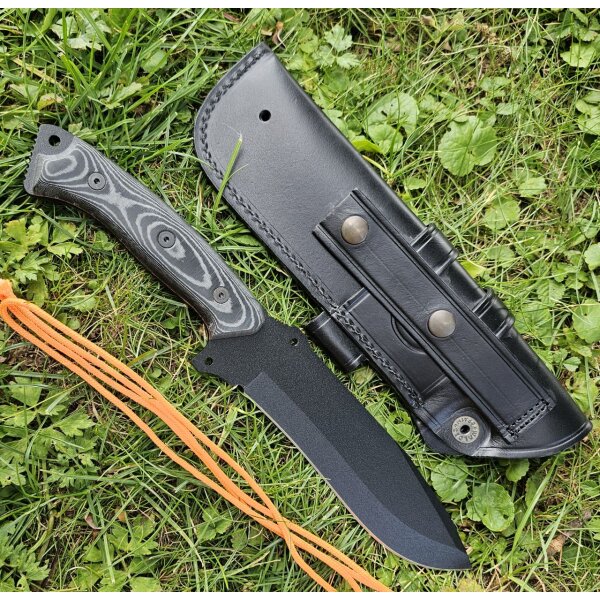 J&V Forester Messer Explorer Micarta Negra MoVa Stahl Micarta