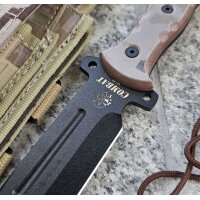J&V Messer Combat Micarta Desert MoVa Stahl...