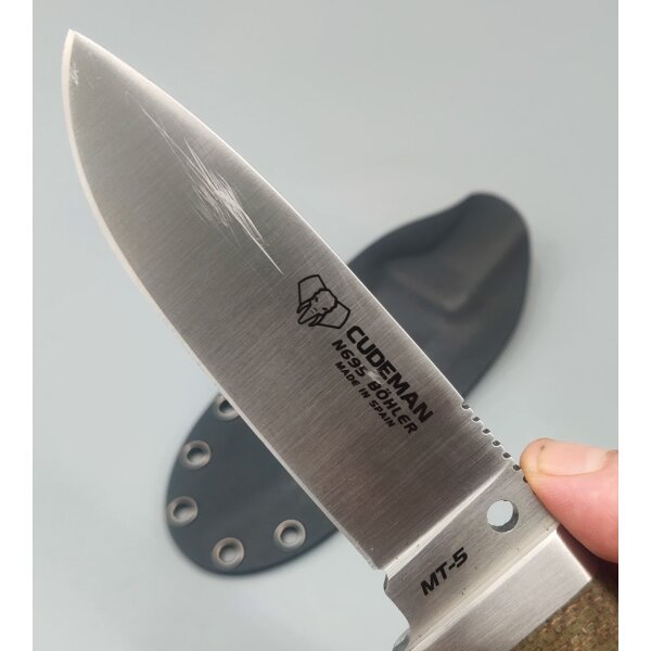 Cudeman MT-5 N695 Stahl Canvas Micarta + Zubehör B-WARE