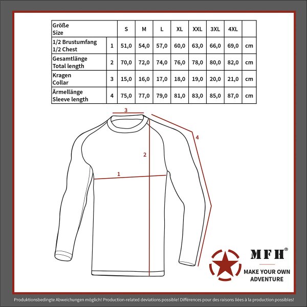 MFH US Unterhemd Level I GEN III schwarz Unterwäsche