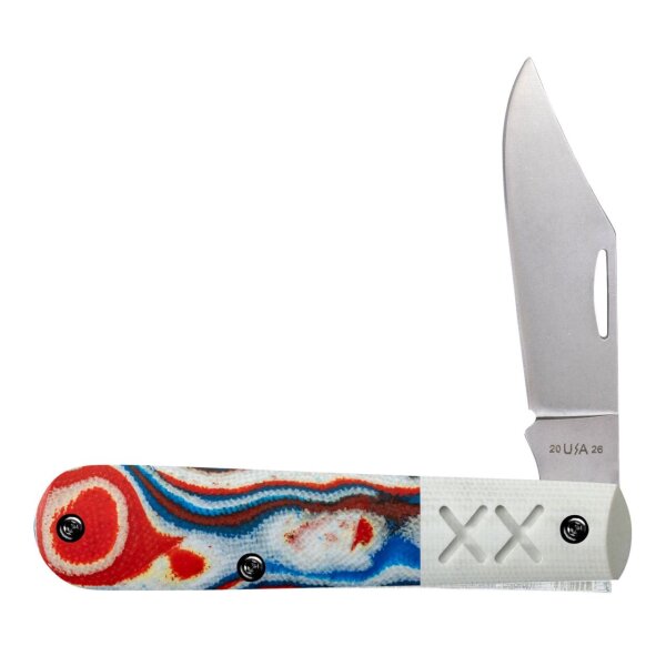 Case S35VN Sonderedition Jubiläum USA Crossroads Barlow Red/White/Blue G10 Taschenmesser Slipjoint