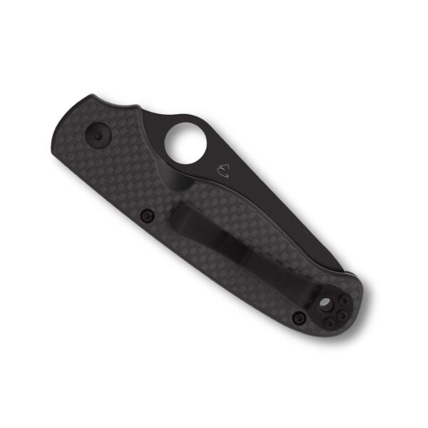 Spyderco ButtonUp CF Black Blade PlainEdge All Black Schwarz C275CFPBK