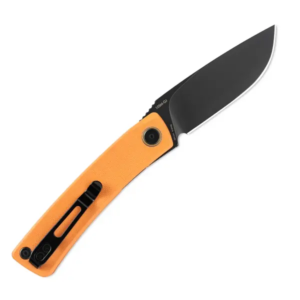 SRM Knives Air 105M-GJ 14C28N Stahl schwarz  G10 Griff orange