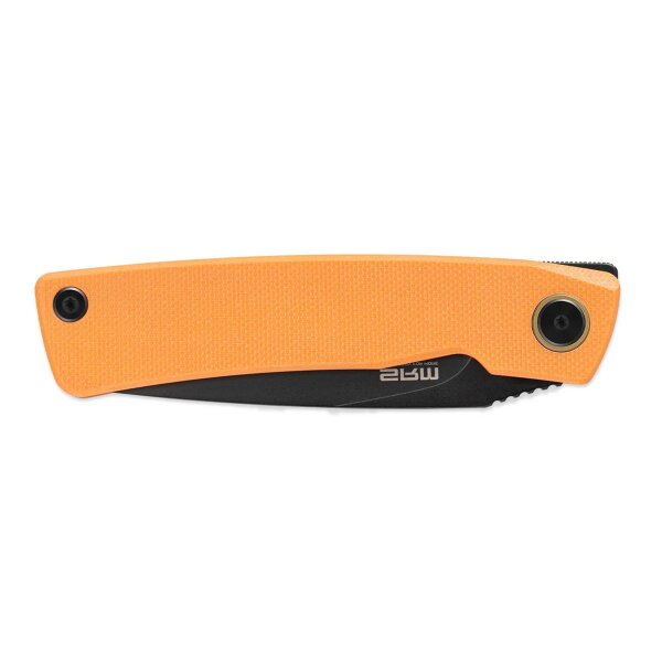 SRM Knives Air 105M-GJ 14C28N Stahl schwarz  G10 Griff orange