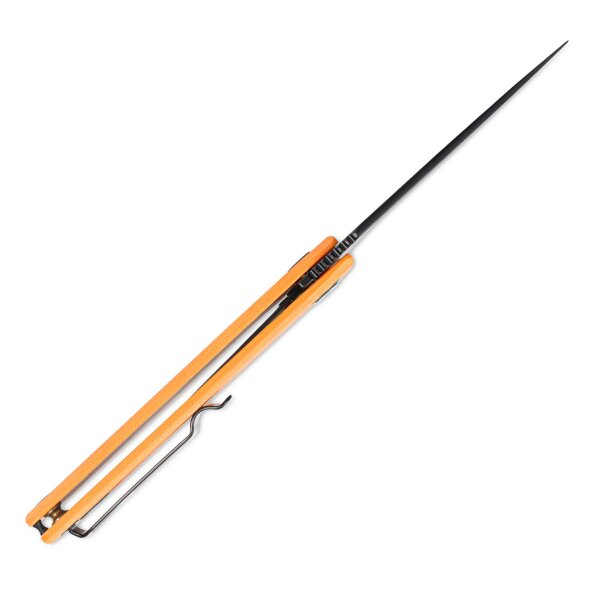 SRM Knives Air 105M-GJ 14C28N Stahl schwarz  G10 Griff orange