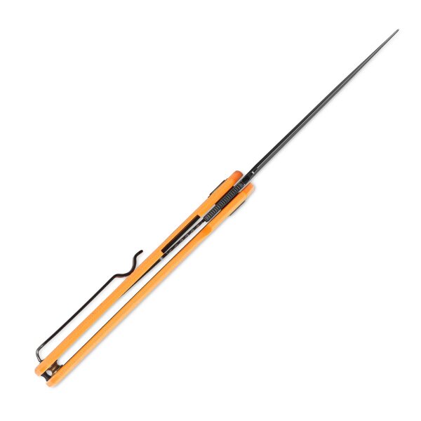 SRM Knives Air 105M-GJ 14C28N Stahl schwarz  G10 Griff orange