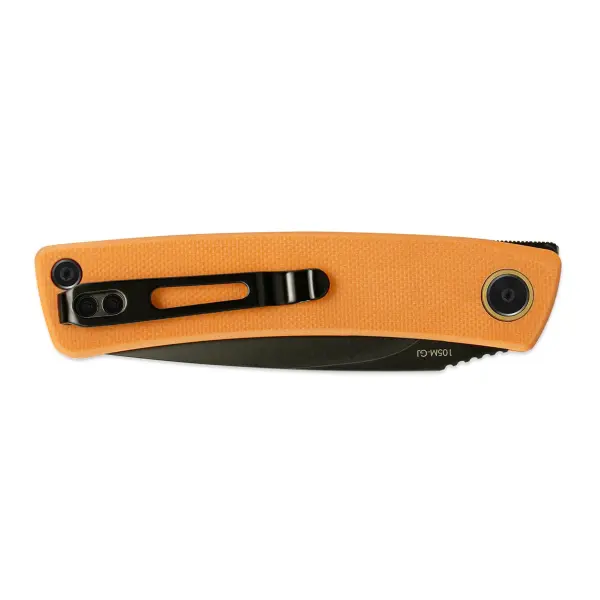 SRM Knives Air 105M-GJ 14C28N Stahl schwarz  G10 Griff orange