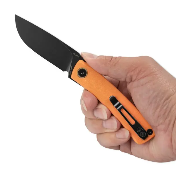 SRM Knives Air 105M-GJ 14C28N Stahl schwarz  G10 Griff orange