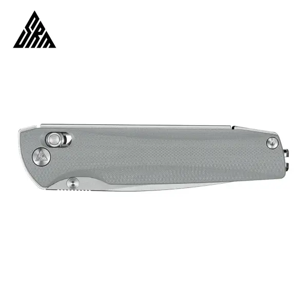 SRM Knives 258L-GK2 Terrier Ambi Lock Folder 140Cr Stahl G10 grau