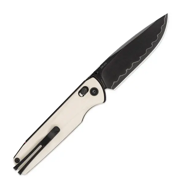SRM Knives 258L-GT2 Terrier Ambi Lock Folder 140Cr Stahl G10 schwarz weiß