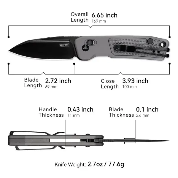 SRM Scout 7229-AK 14C28N Stahl Aluminium Griff grau
