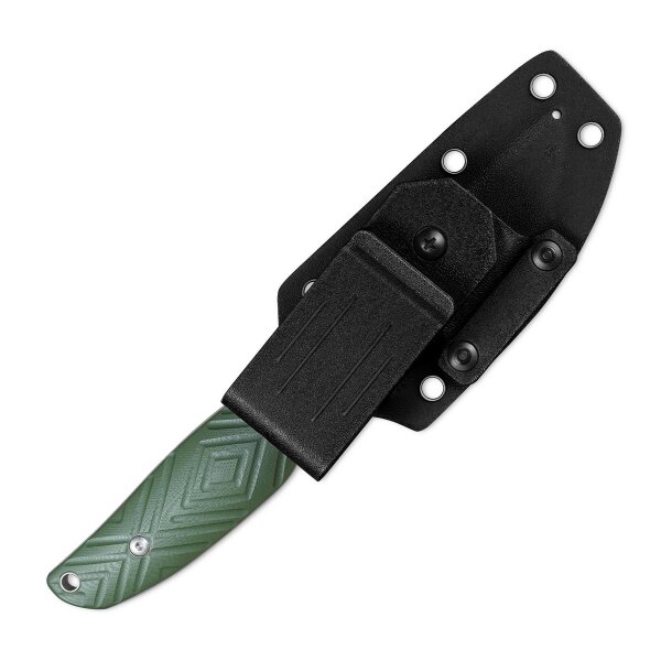 SRM Knives Fossa 605T-GP Jagdmesser Skinner 14C28N Stahl G10 Griff PVC-Scheide