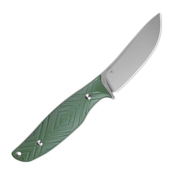 SRM Knives Fossa 605T-GP Jagdmesser Skinner 14C28N Stahl G10 Griff PVC-Scheide