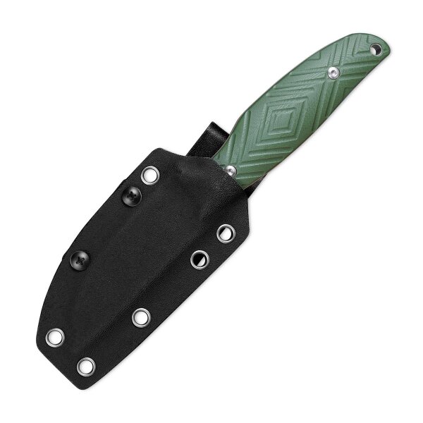 SRM Knives Fossa 605T-GP Jagdmesser Skinner 14C28N Stahl G10 Griff PVC-Scheide