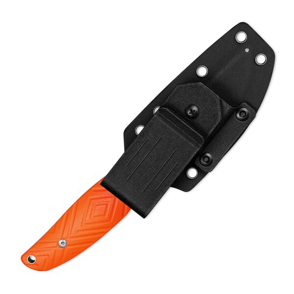 SRM Knives Fossa 605T-GJ Jagdmesser Skinner 14C28N Stahl G10 Griff PVC-Scheide